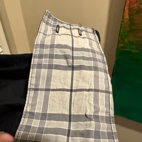 Burberry black Small button down with classic plaid in black and white. - Picture 3 of 4